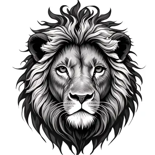 Lion And Lamb tattoo design idea