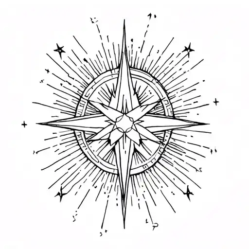 A traditional style tattoo of Rigel, the brightest star in the Orion constellation tattoo design idea