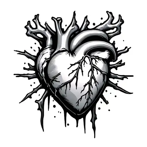 Heart Attack tattoo design idea
