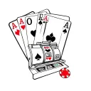 gambling themed with slot machine and money and chips tattoo design idea