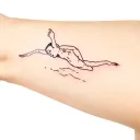 mac miller swimming tattoo design idea