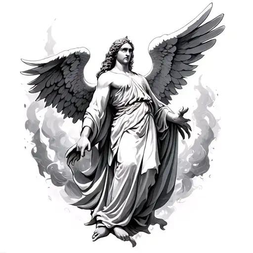 Archangel Raphael tattoo design idea
