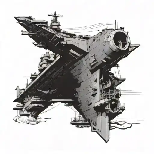 Aircraft Carrier tattoo design idea