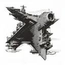 Aircraft Carrier tattoo design idea