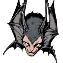 bat hanging upside tattoo design idea