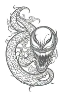 venom and polynesian tattoo tattoo design idea