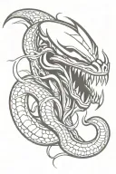 venom and polynesian tattoo tattoo design idea