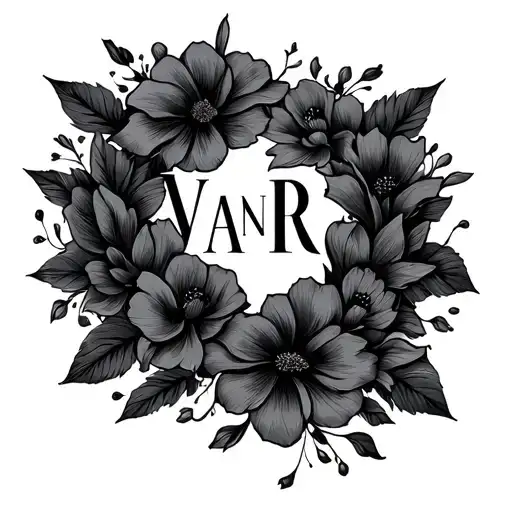 combination of couple names Vand R to make cool and lovely design what connects them to infinity tattoo design idea
