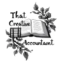 "That Creative Accountant" "That Creative Accountant" vines intertwined with abacus and a book tattoo design idea