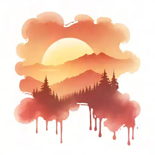 Twin Peaks tattoo design idea
