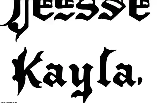 "Jesse
Kayla" tattoo design idea
