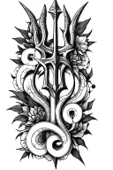 Ukrainian Tryzub Trident tattoo design idea