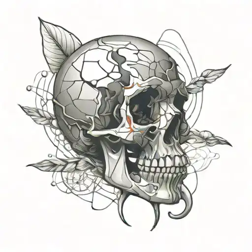 abstract anatomy art tattoo design idea