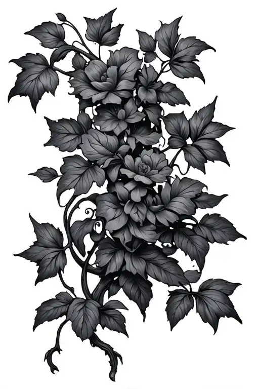 thick vines tattoo design idea