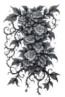 thick vines tattoo design idea
