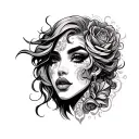 Shemale tattoo design idea