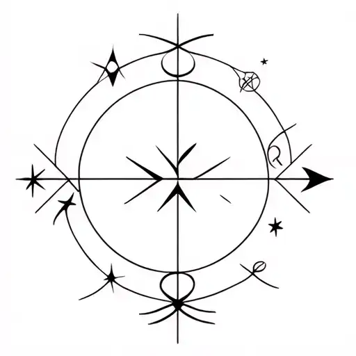 Aquarius Pisces Sagittarius combined star signs tattoo design idea