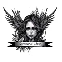 Survivor Of Abuse tattoo design idea