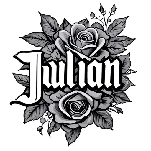 Julian name tattoo fancy spelling love tattoo design idea