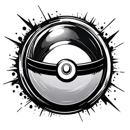 pokeball inside an enzo circle tattoo design idea