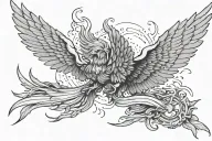 half wing breaking off representing Icarus falling from the sun tattoo design idea