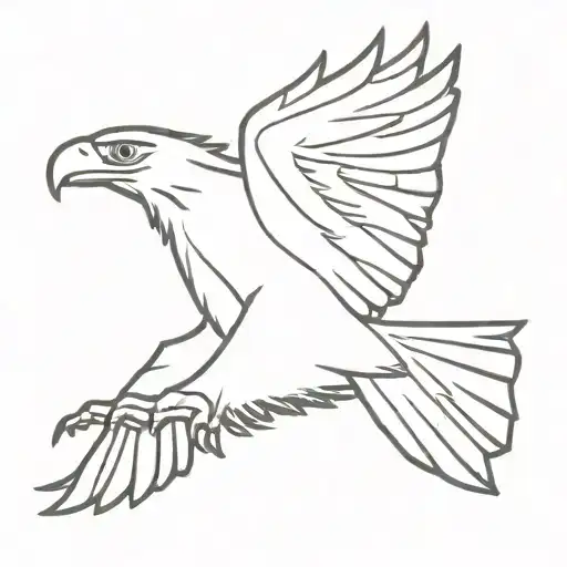 eagle in flight view from the top tattoo design idea