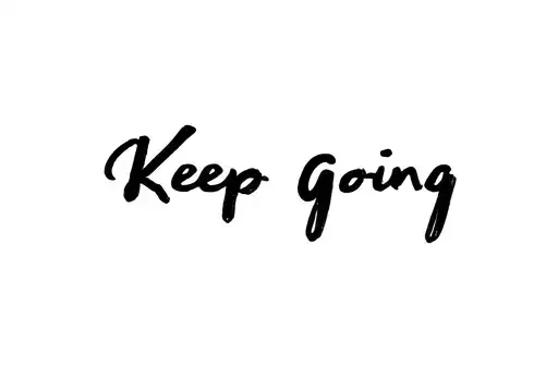 "Keep Going" tattoo design idea