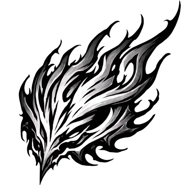 or my left arm i want it to be blackout style and with some tribal in there. I would love the first flame from darksouls tattoo design idea