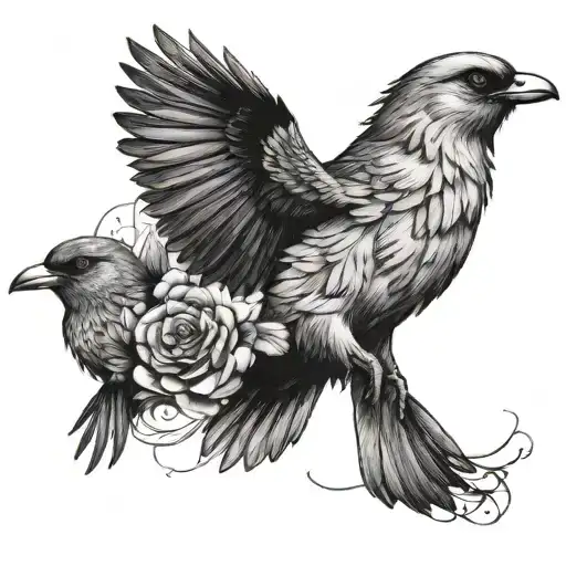 3 birds flying up arm sleeve tattoo design idea