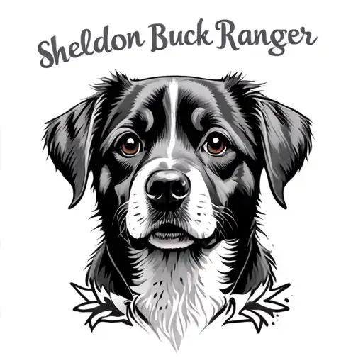 my dogs names "Sheldon Buck Ranger" tattoo design idea