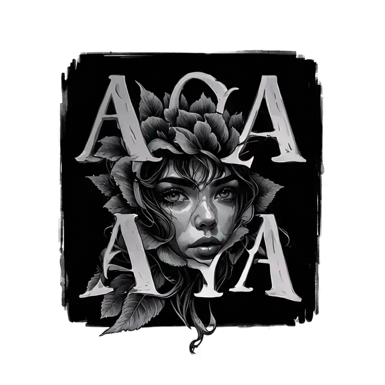 Name Aya tattoo design idea