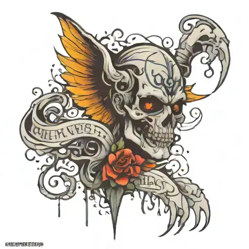 my enemy is nerves my god is sin tattoo design idea
