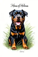 "Haus of Holmes Rottweilers" Multiple rottweiler full sleeve realism tattoo design tattoo design idea