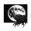 Gemini Moon tattoo design idea