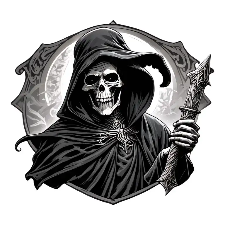 grim reaper tattoo design idea