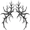 Smooth, branching lines like soft energy veins. Organic and calm, no shading, natural anatomical flow. tattoo design idea