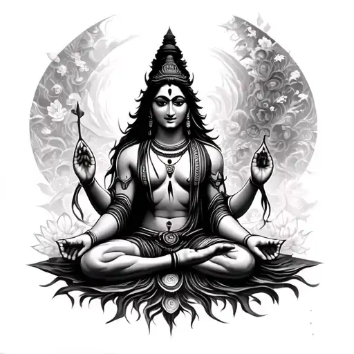 mahadev spiritual growth tattoo design idea