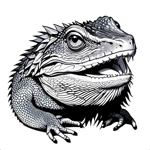 Bearded Dragon tattoo design idea