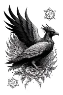 sobriety date into a phoenix tattoo design idea