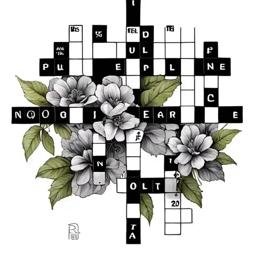 crossword puzzle tattoo design idea