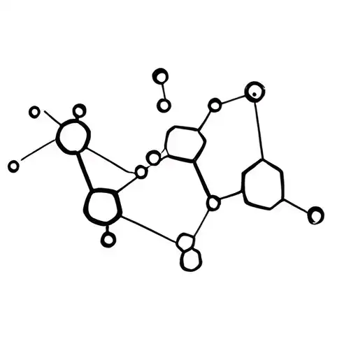 seratonin molecule tattoo design idea