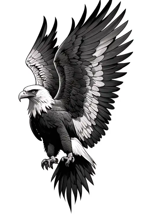 eagle wings tattoo design idea