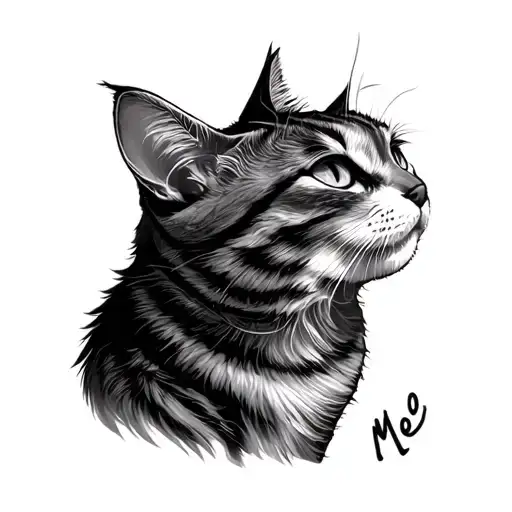 Meow tattoo design idea