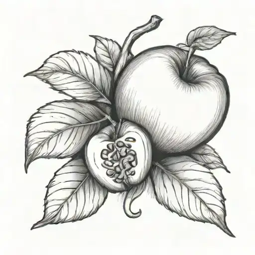 Apple seed  tattoo design idea