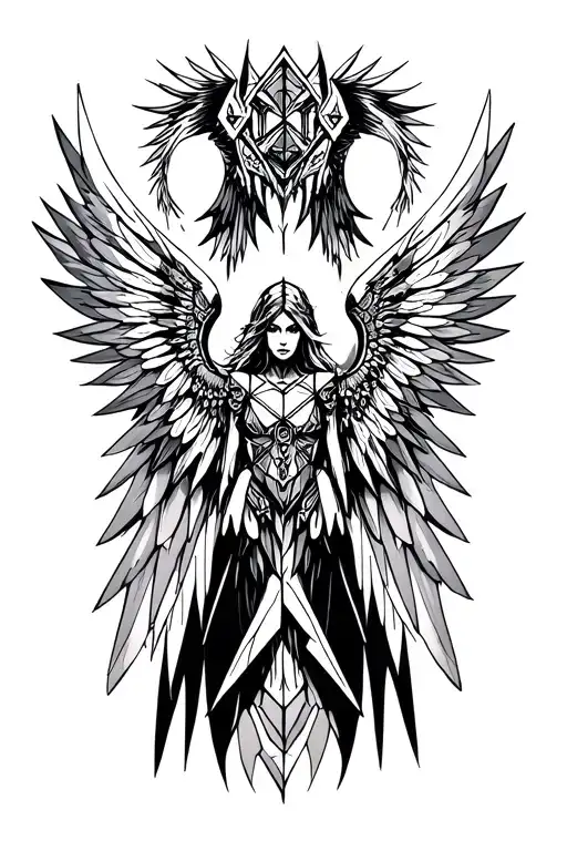 Valkyrie Wings tattoo design idea