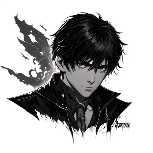 anime, levi Ackerman attack on titan tattoo design idea