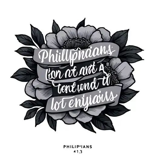 Philippians 4 13 tattoo design idea