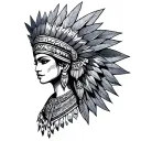 Aztec Princess tattoo design idea
