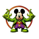 Mickey Mouse dressed as Gul'Dan tattoo design idea