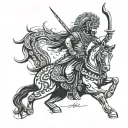 rajput warrior written something tattoo design idea